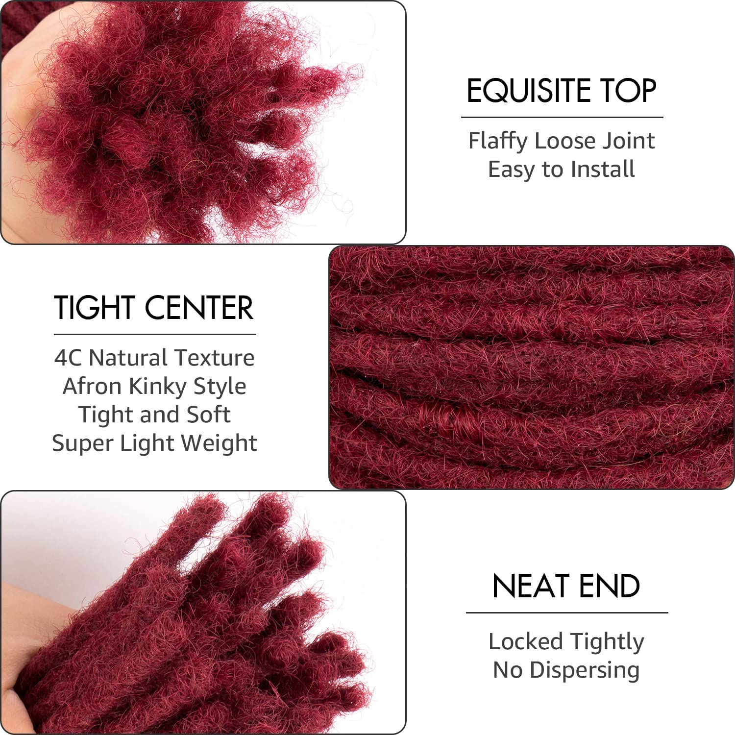 100% Human Hair Dreadlocks Short Human Hair Dreadlocks Human Hair Dreadlocks for Weddings