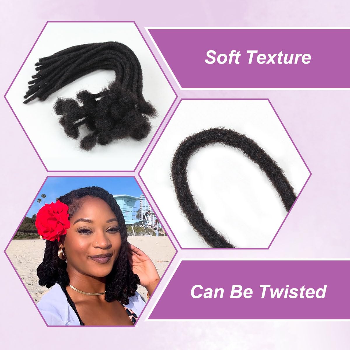 100% Human Hair Dreadlocks Ombre Human Hair Dreadlocks Human Hair Dreadlocks for Men