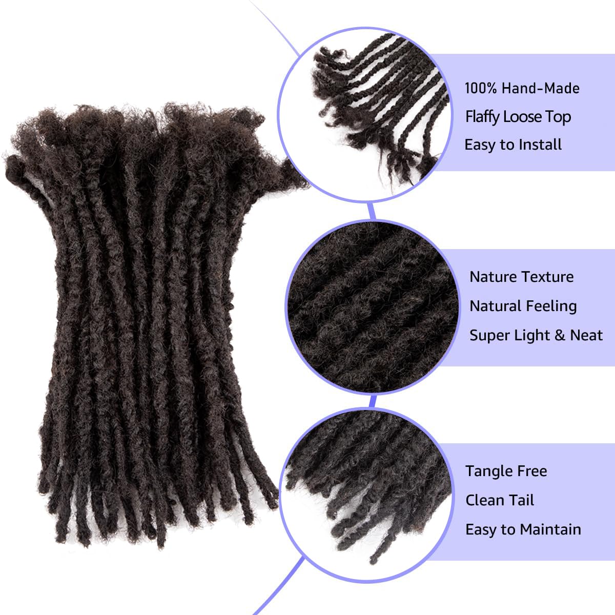 100% Human Hair Dreadlocks Long Human Hair Dreadlocks Human Hair Dreadlocks for Weddings