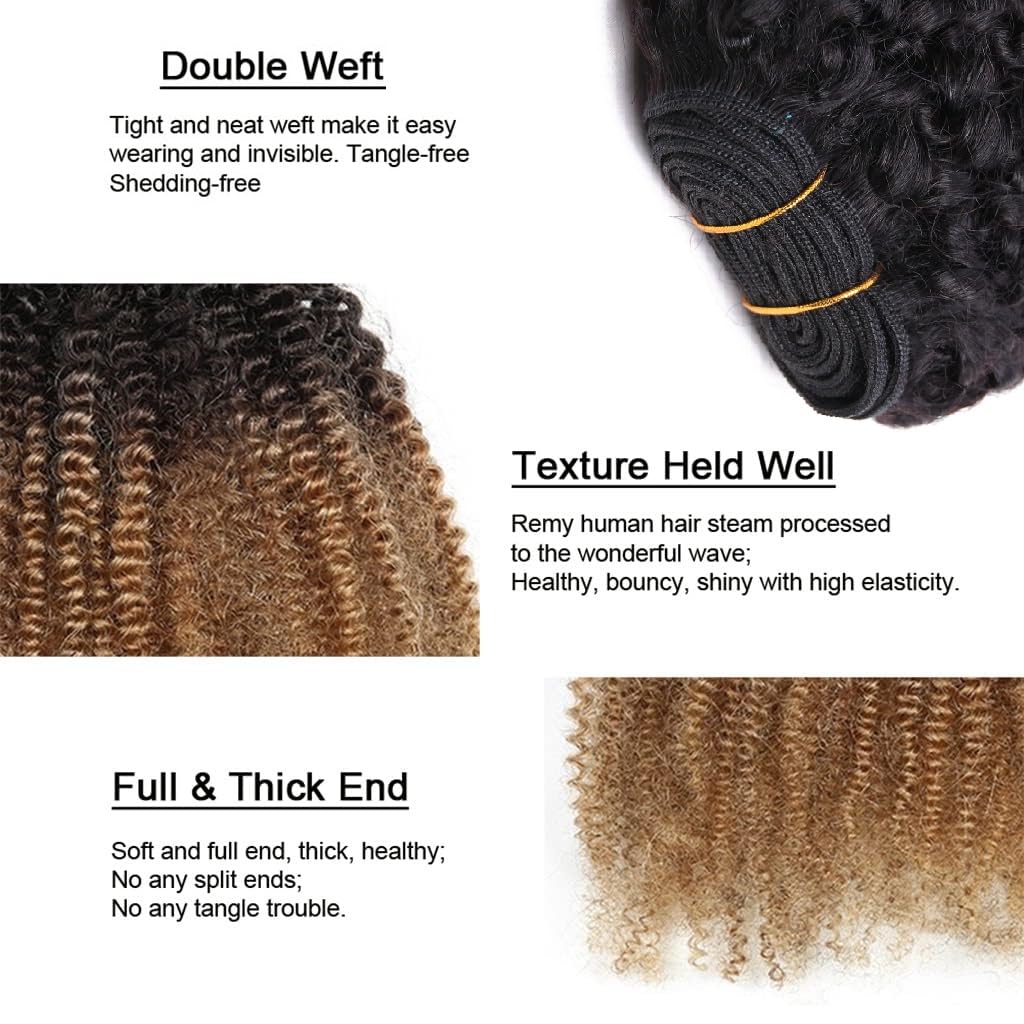 4C Human Afro Kinky Hair 4 Packs Afro Kinky Hair Natural Afro Hairstyle