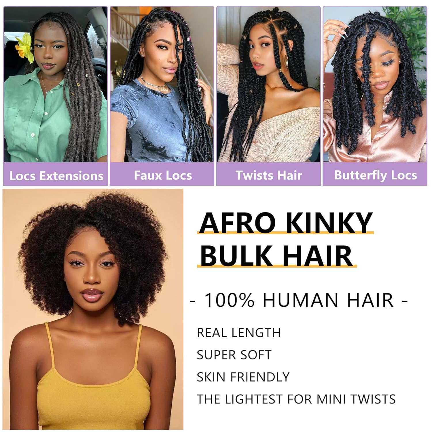 4C Kinky Curly Hair 30 Inch Afro Kinky Hair Protective Style Afro Hair