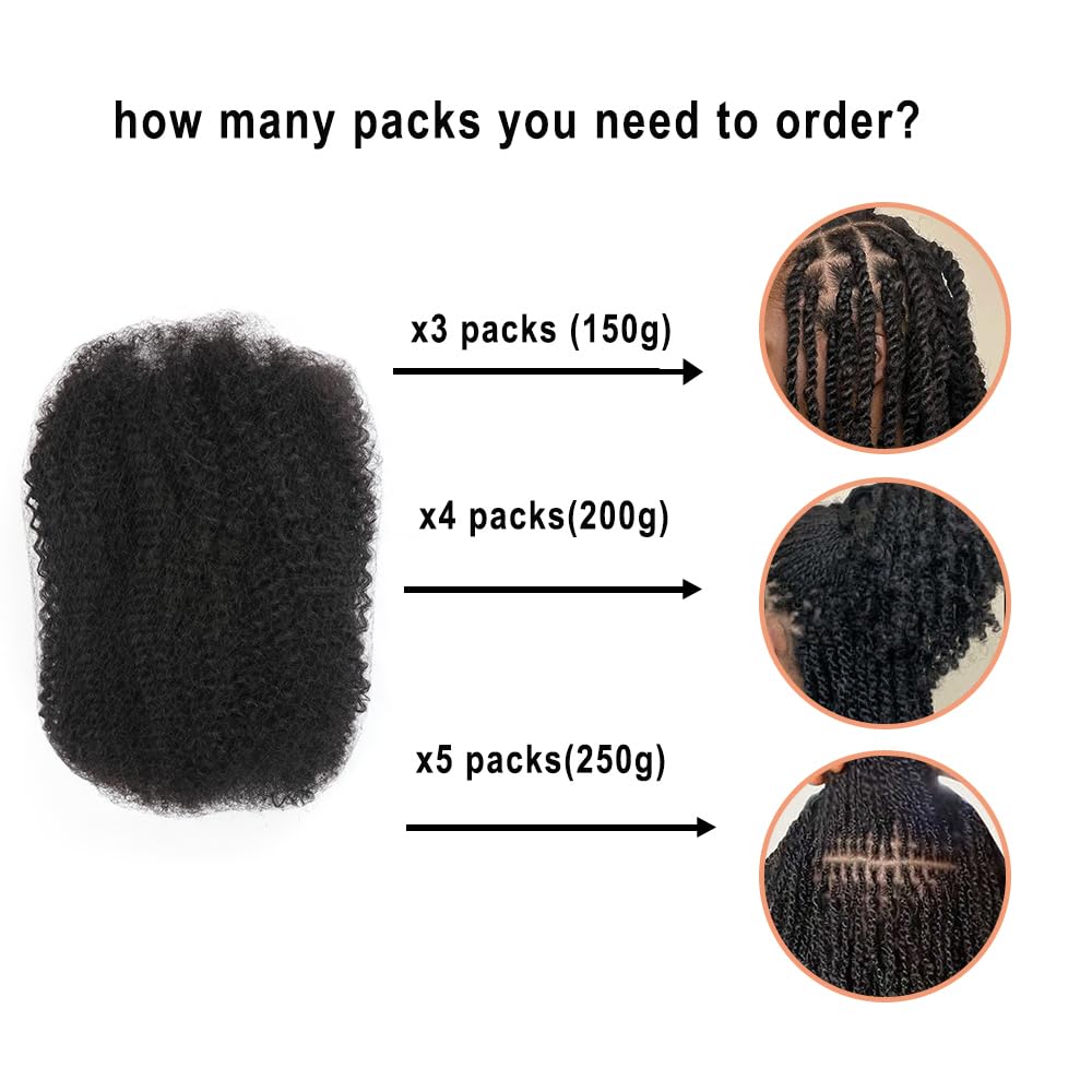 4C Twist Hair 12 Packs Afro Kinky Hair Natural Afro Hairstyle