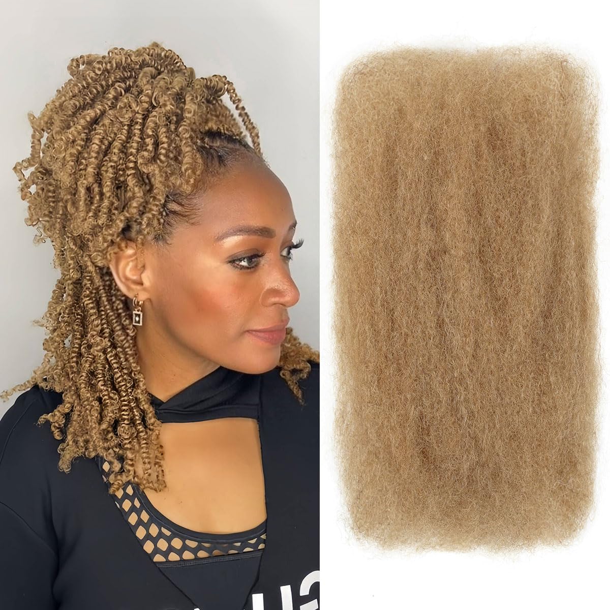 4C Twist Hair 10 Packs Afro Kinky Hair Braid Out Hairstyle