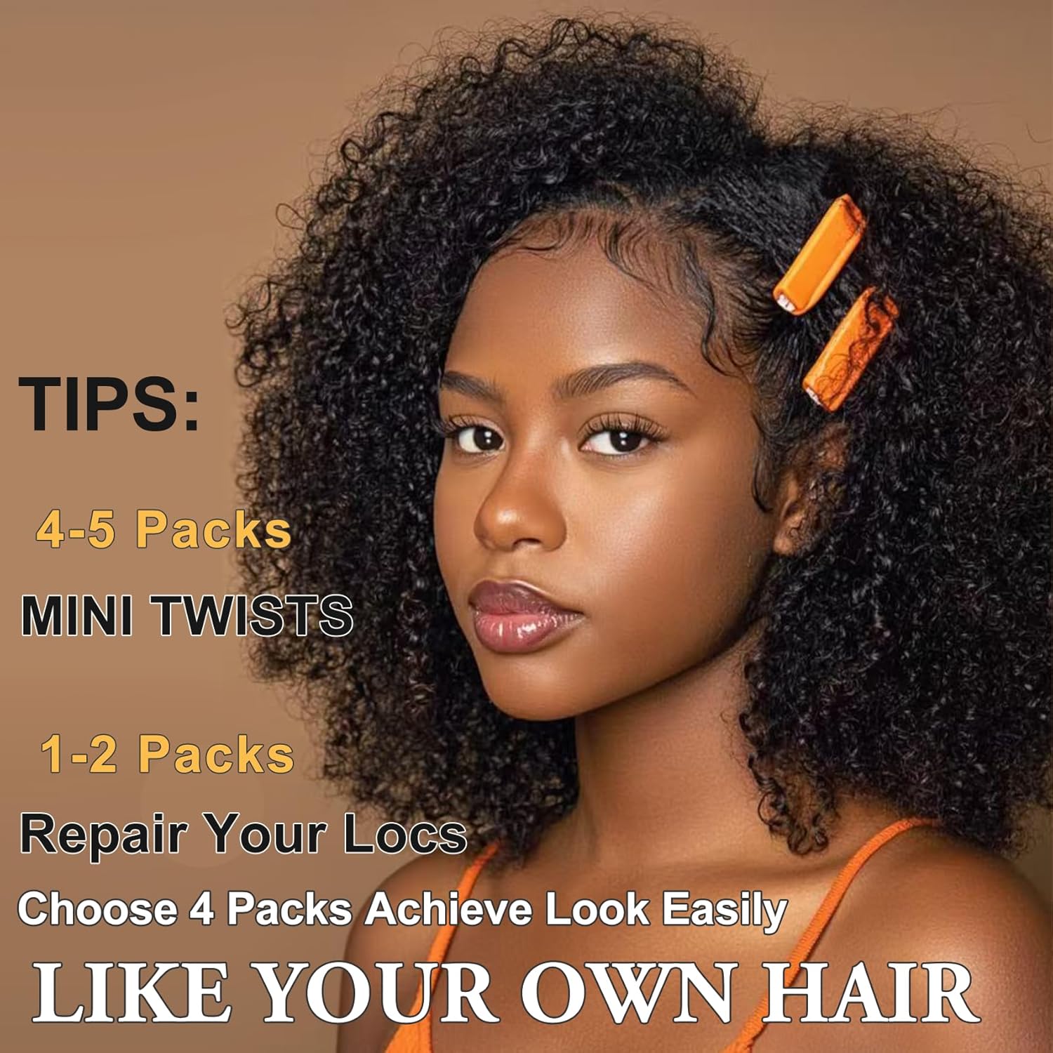 4C Twist Hair 18 Inch Afro Kinky Hair Twist Out Hairstyle
