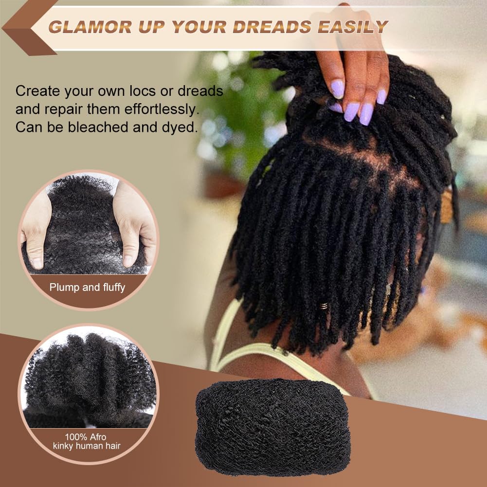 Afro Kinky Bulk Human Hair Tangle-Free For Weaving