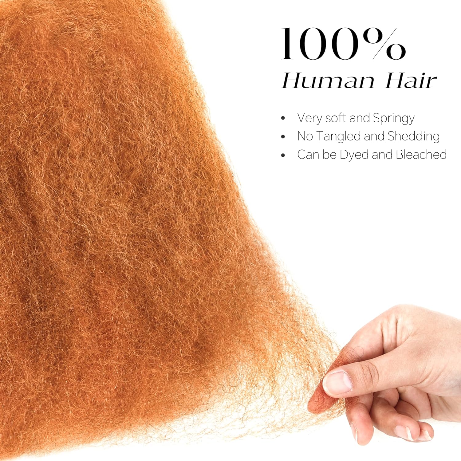 Afro Kinky Bulk Human Hair Tangle-Free For Locs