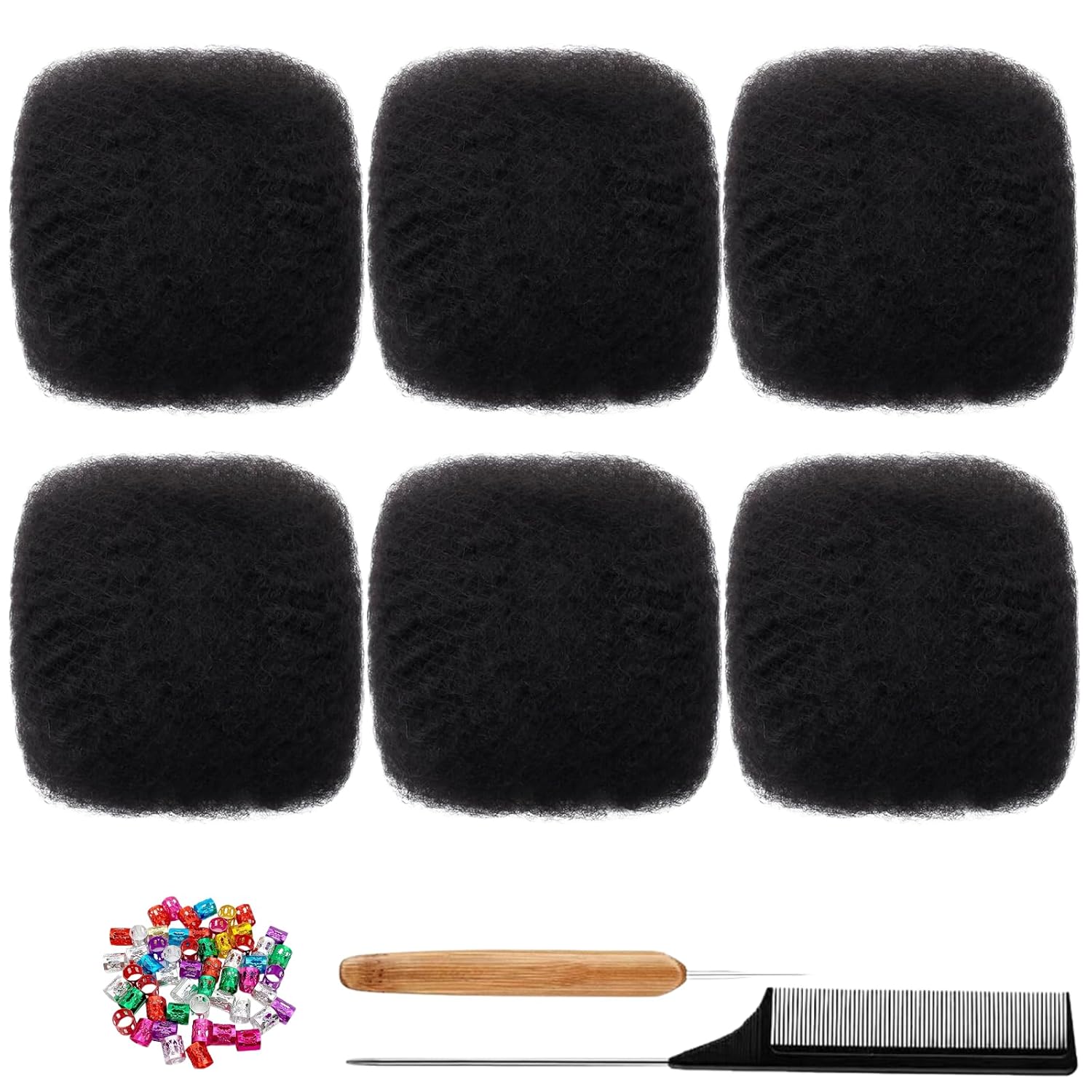 Afro Kinky Bulk Human Hair Virgin Natural Black