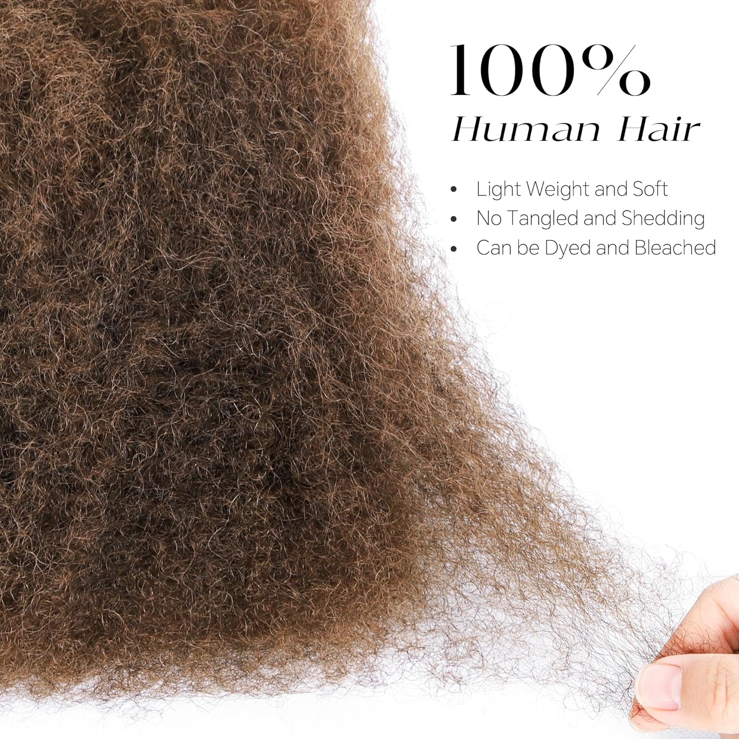 Afro Kinky Bulk Human Hair No Frizz Afro Texture