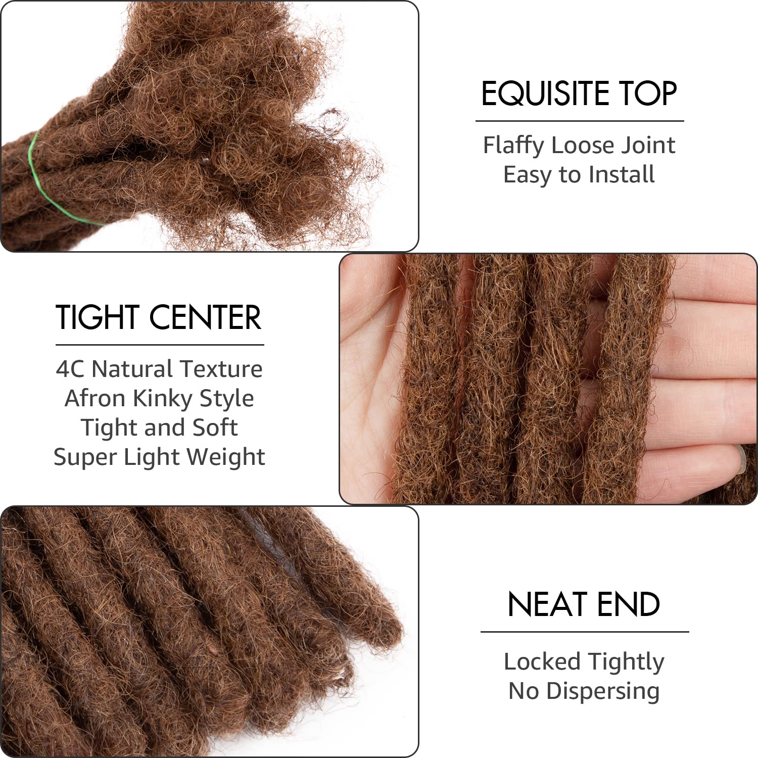 Human Hair Dreadlocks Long Human Hair Dreadlocks Human Hair Dreadlocks with Clips