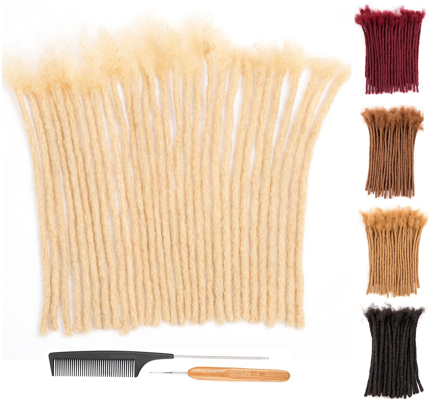 Human Hair Dreadlocks Thick Human Hair Dreadlocks Human Hair Dreadlocks with Clips