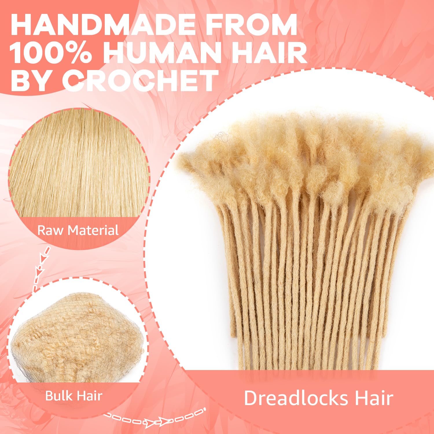 Natural Human Hair Dreadlocks Thick Human Hair Dreadlocks Human Hair Dreadlocks for Cosplay