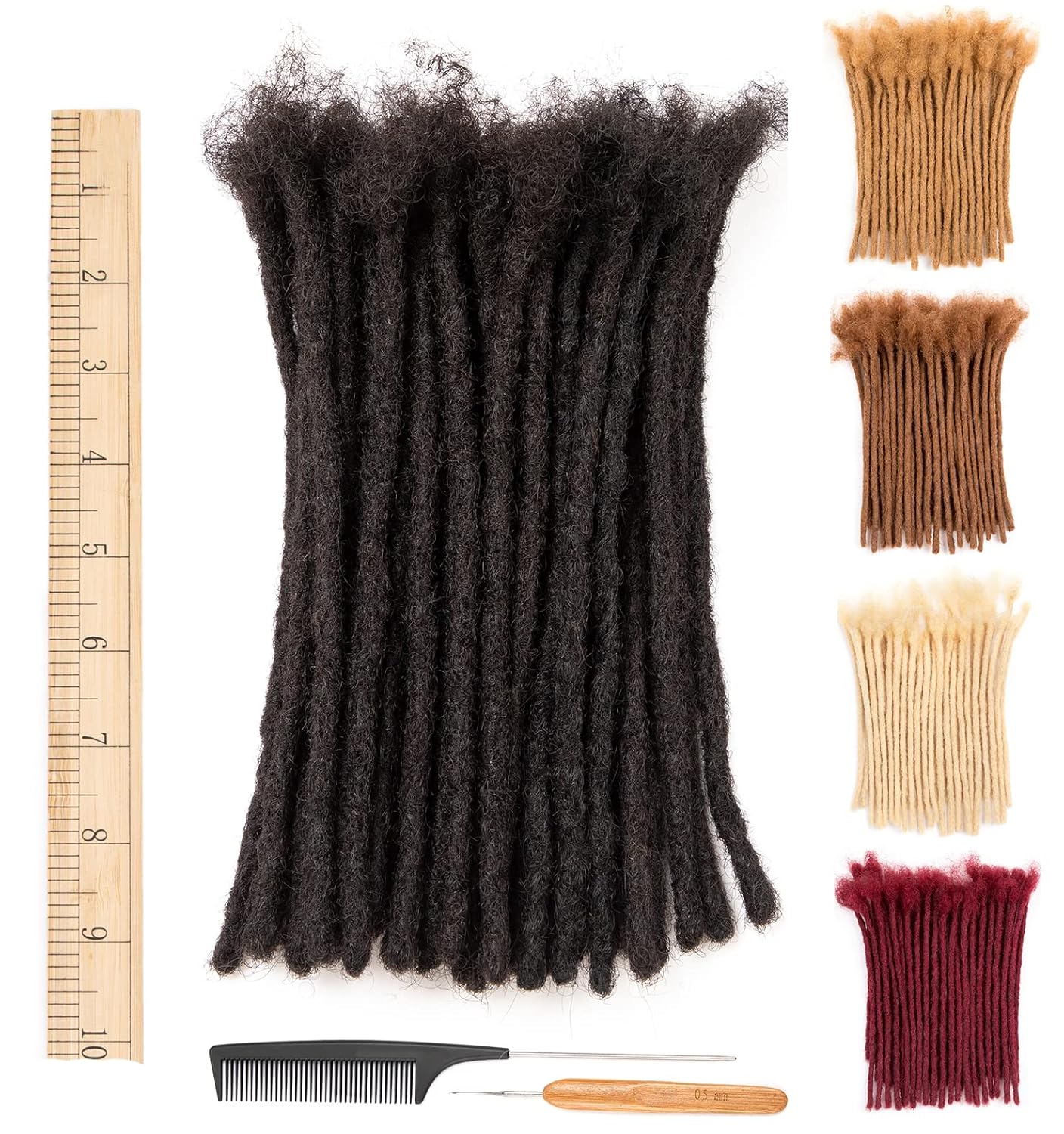 Premium Human Hair Dreadlocks Thick Human Hair Dreadlocks Human Hair Dreadlocks with Clips