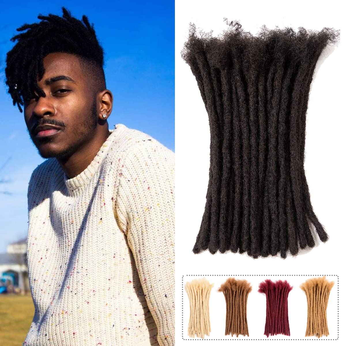 Real Human Hair Dreadlocks Short Human Hair Dreadlocks Human Hair Dreadlocks for Black Women